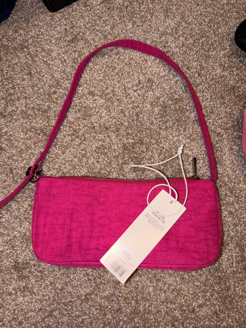 BAGGU Nylon Pochette- Fuchsia NWT